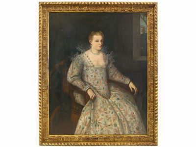 Ritratto di Gentildonna in Abito Bianco