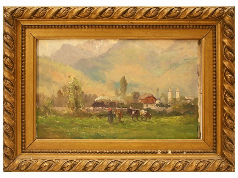 Leonardo Roda - Paesaggio con Pastorella e Armenti