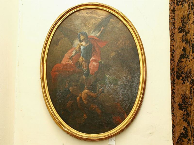 Scuola Francese del XVIII Secolo - Arcangelo San Michele che Sconfigge il Demonio