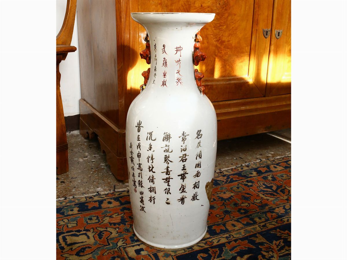 Vaso a Balaustro in Porcellana