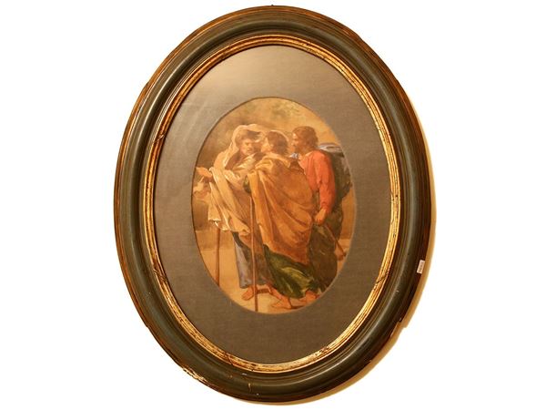 Scuola francese del XIX secolo - Jesus with apostles