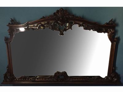 Grande Specchiera in Legno Intagliato