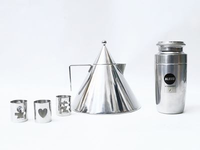 Bollitore "il Conico" e Shaker in Acciaio Alessi