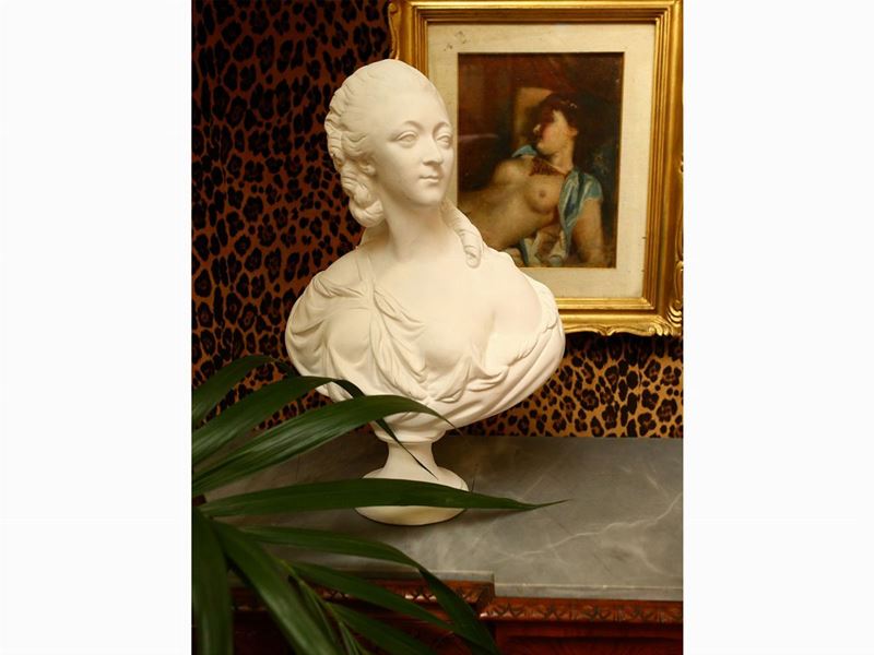 Busto in Gesso Raffigurante Maria Teresa D'austria