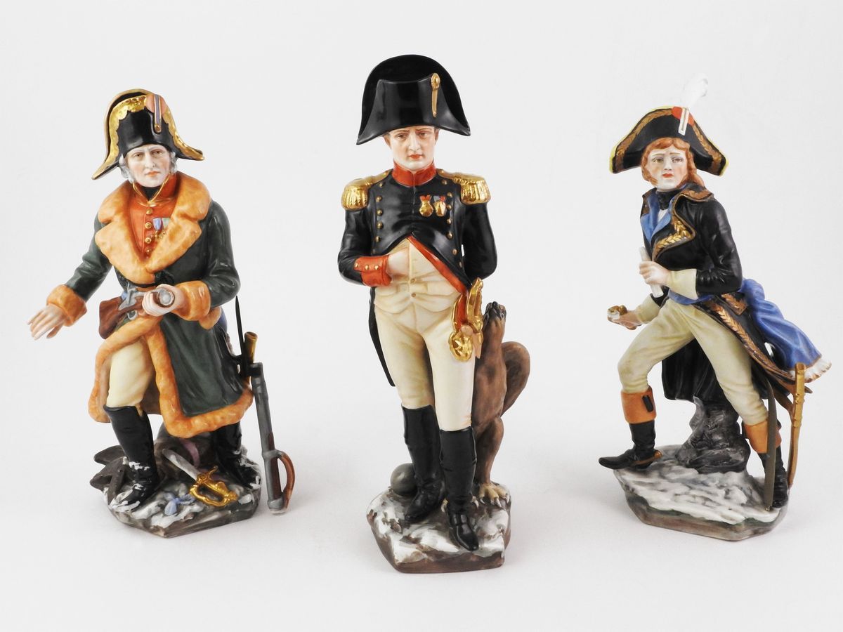 Serie di Sei Figure Napoleoniche in Porcellana Policroma, Richard Ginori