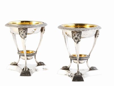 Coppia di Saliere in Argento