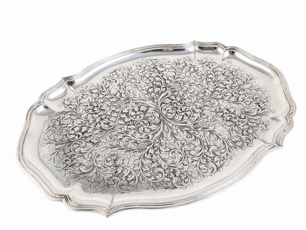 Silver tray  - Auction Furniture, silvers, paintings and antique curiosities partly from Villa Mannelli - Maison Bibelot - Casa d'Aste Firenze - Milano