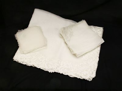 Tovaglia in Organza Bianca di Seta e Lino