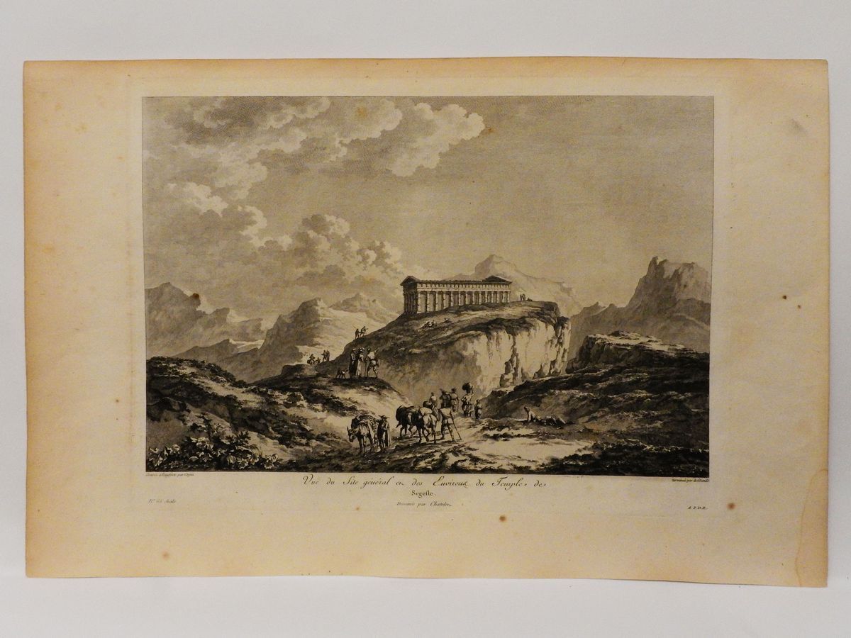 Jean Claude Richard De Saint-non - Vedute delle Rovine di Segesta, Agrigento e Taormina - Veduta ...