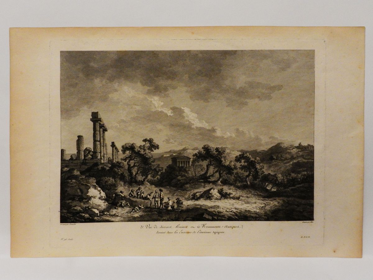 Jean Claude Richard De Saint-non - Vedute delle Rovine di Segesta, Agrigento e Taormina - Veduta ...
