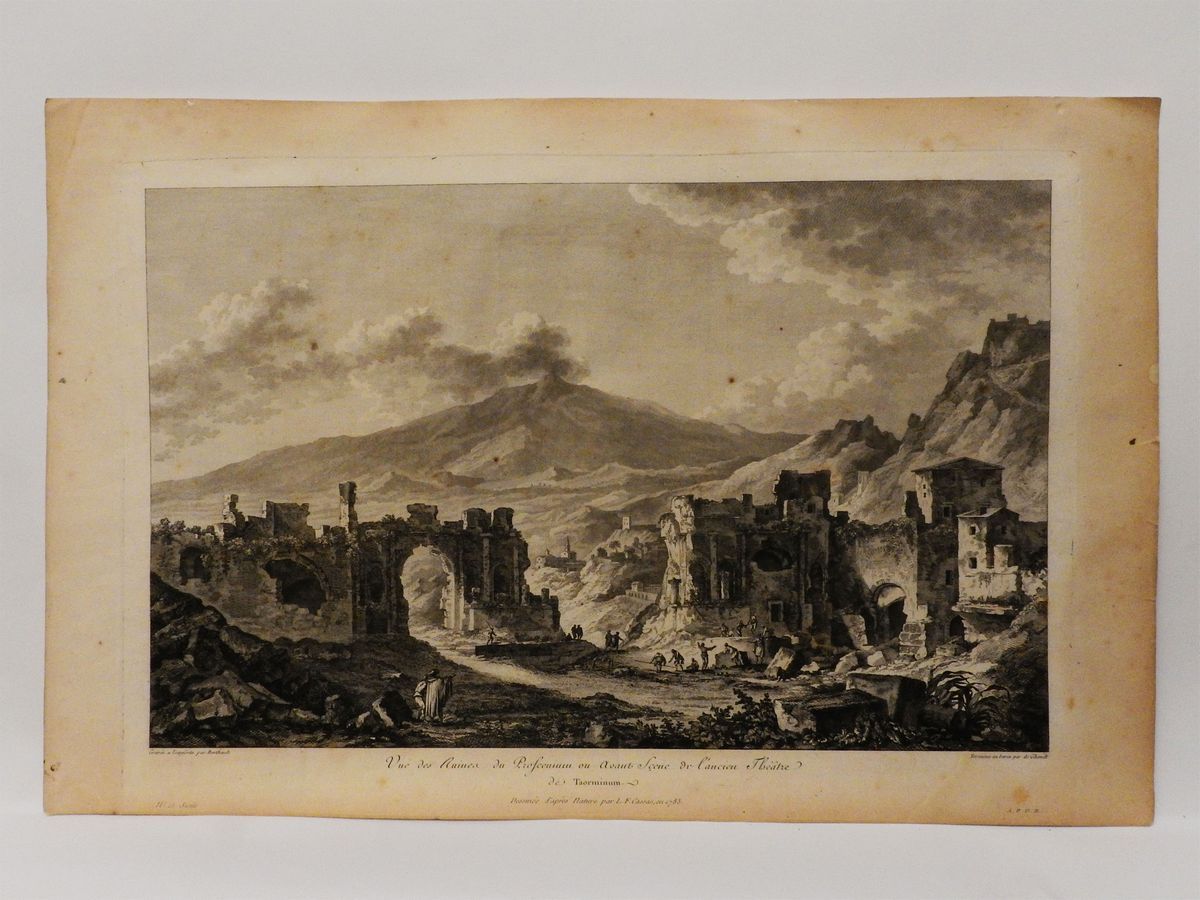 Jean Claude Richard De Saint-non - Vedute delle Rovine di Segesta, Agrigento e Taormina - Veduta ...