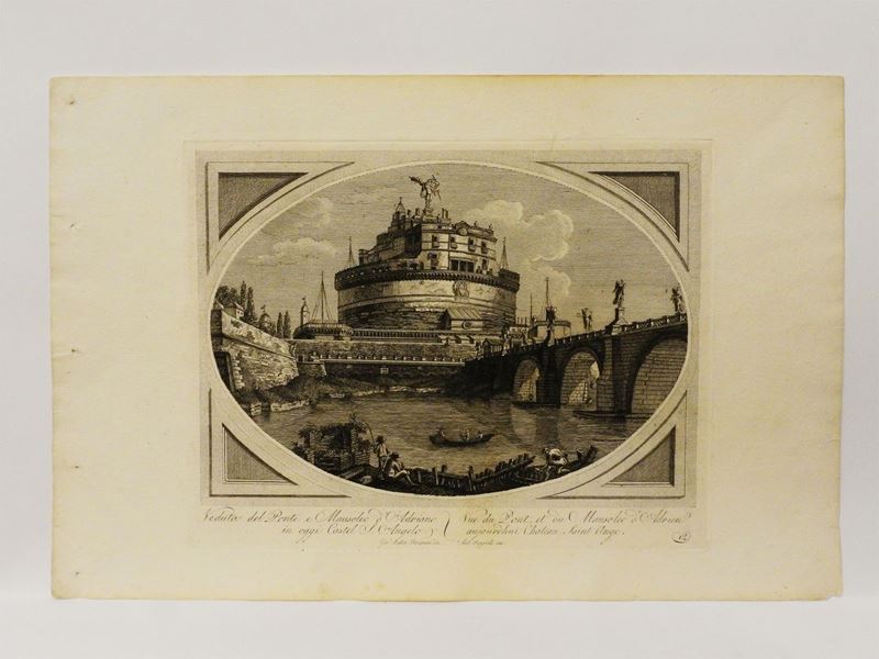 Veduta della Piazza del Popolo... - Veduta del Ponte e Mausoleo D'adriano...