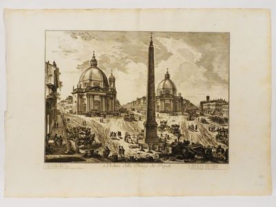 Veduta di Piazza del Popolo 1750