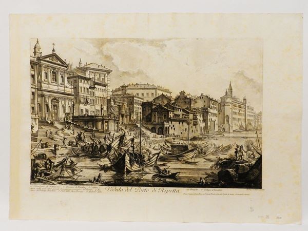 Giovanni Battista Piranesi - Veduta del Porto di Ripetta 1753