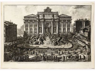 Veduta in Prospettiva della Gran Fontana Dell'acqua Vergine Detta di Trevi...
