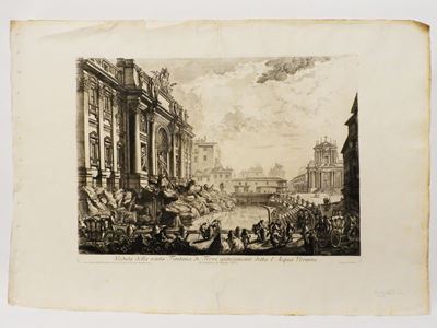 Veduta della Vasta Fontana di Trevi Anticamente Detta L'acqua Vergine 1751