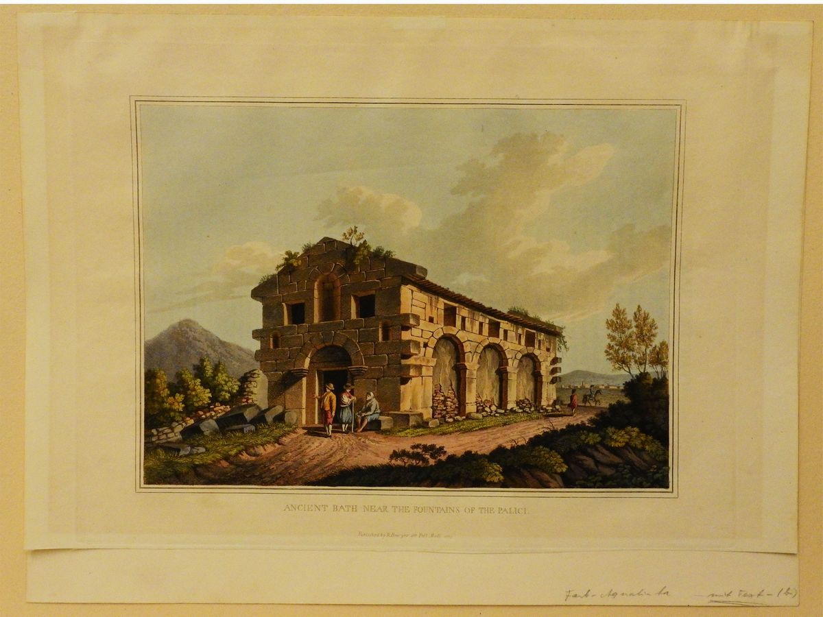Luigi Mayer - View At Villa Scabrosa - Ancient Bath Near The Fountains Oh The Palici - Ancient Ci...
