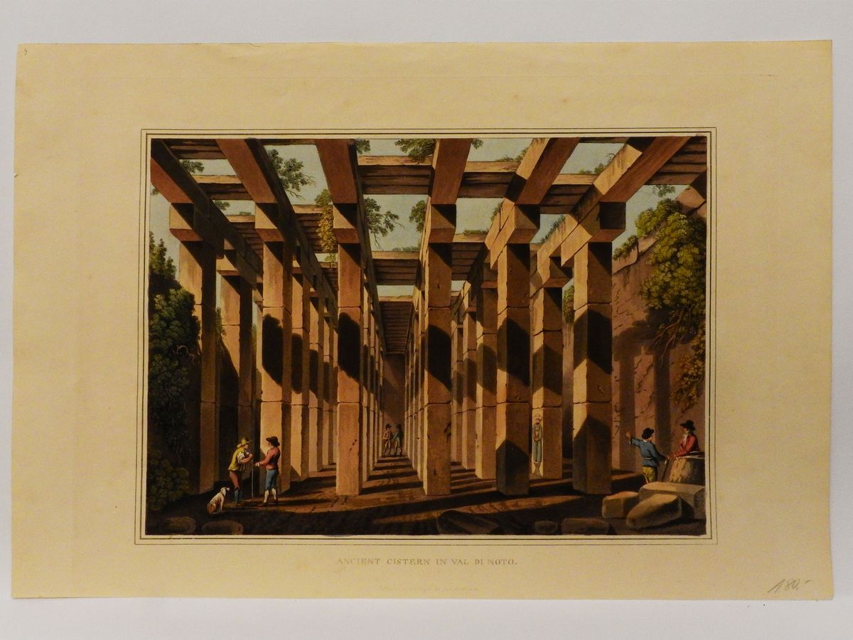 Luigi Mayer - View At Villa Scabrosa - Ancient Bath Near The Fountains Oh The Palici - Ancient Ci...