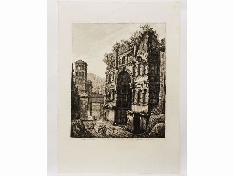 Luigi Rossini - Veduta di Fianco Dellarco di Giano