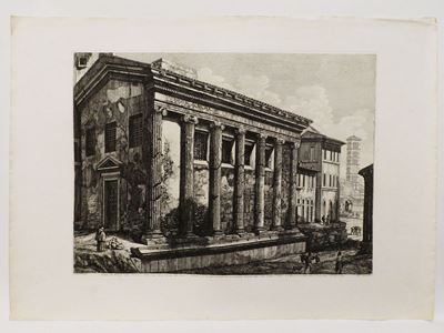 Veduta del Tempio della Fortuna Virile, Oggi S. Maria Egiziaca degli Armeni