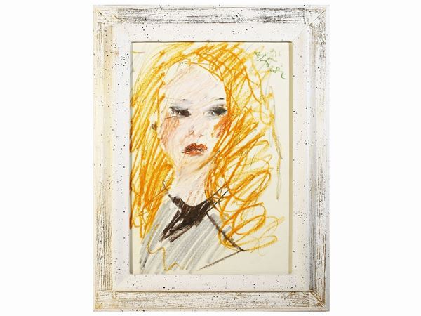 Bruno Paoli : Ritratto femminile 1996  - Asta Arte Moderna e Contemporanea - Maison Bibelot - Casa d'Aste Firenze - Milano