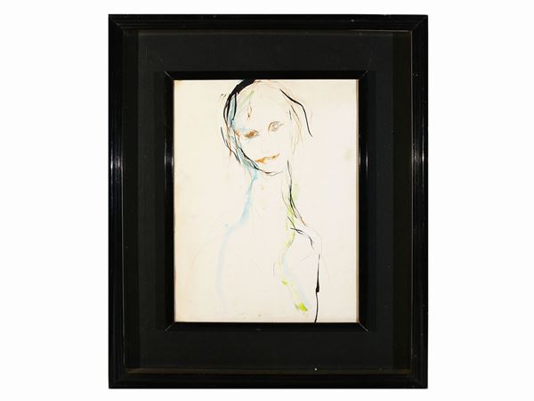 Ernesto Treccani : Female portrait  - Auction Modern and Contemporary Art - Maison Bibelot - Casa d'Aste Firenze - Milano