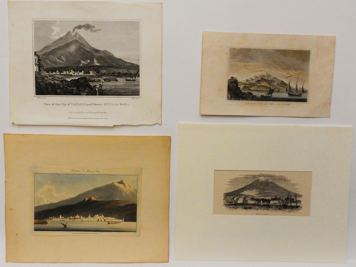 Vedute del Monte Etna e della Città di Catania