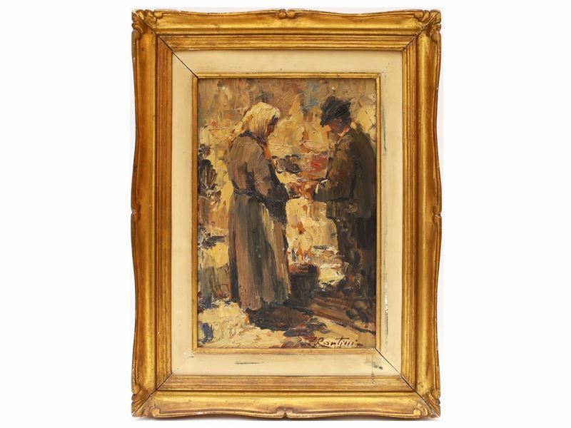 Ferruccio Rontini - Particolare del Quadro (fiera a Vicchio)