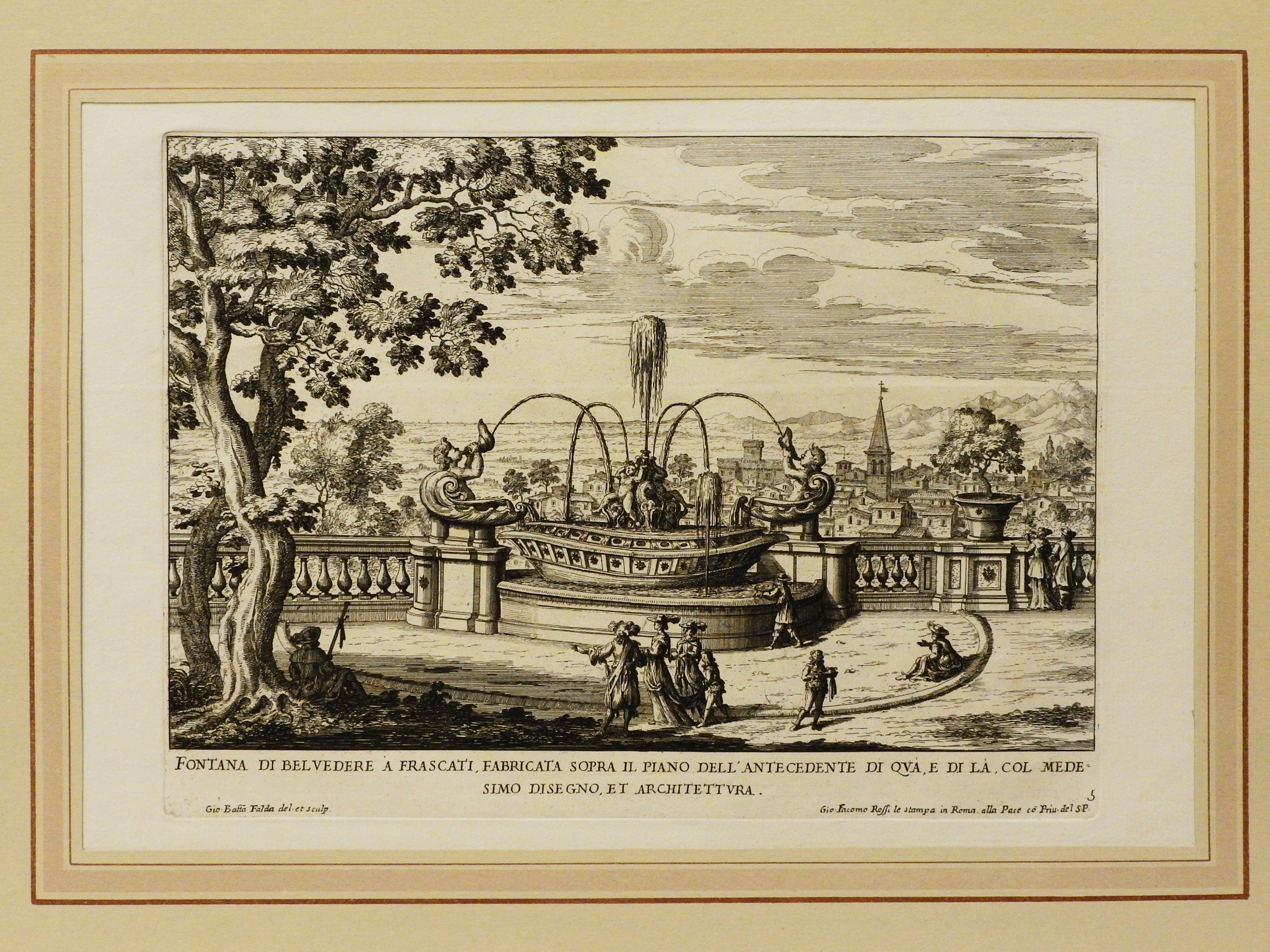 Giovanni Battista Falda - Fontane a Frascati