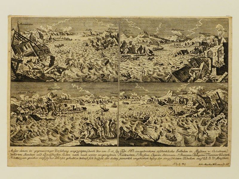 Johann Martin Will - Scene del Terremoto di Reggio e Messina del 1783
