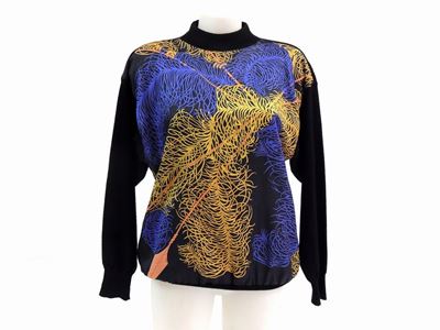 Maglia in Lana Nera e Seta, Emilio Pucci