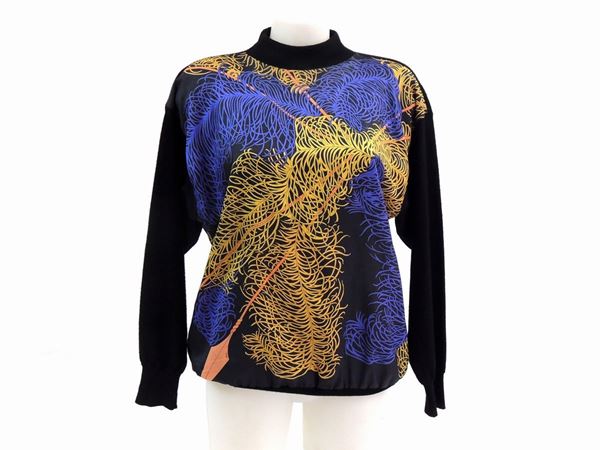 Maglia in lana nera e seta, Emilio Pucci