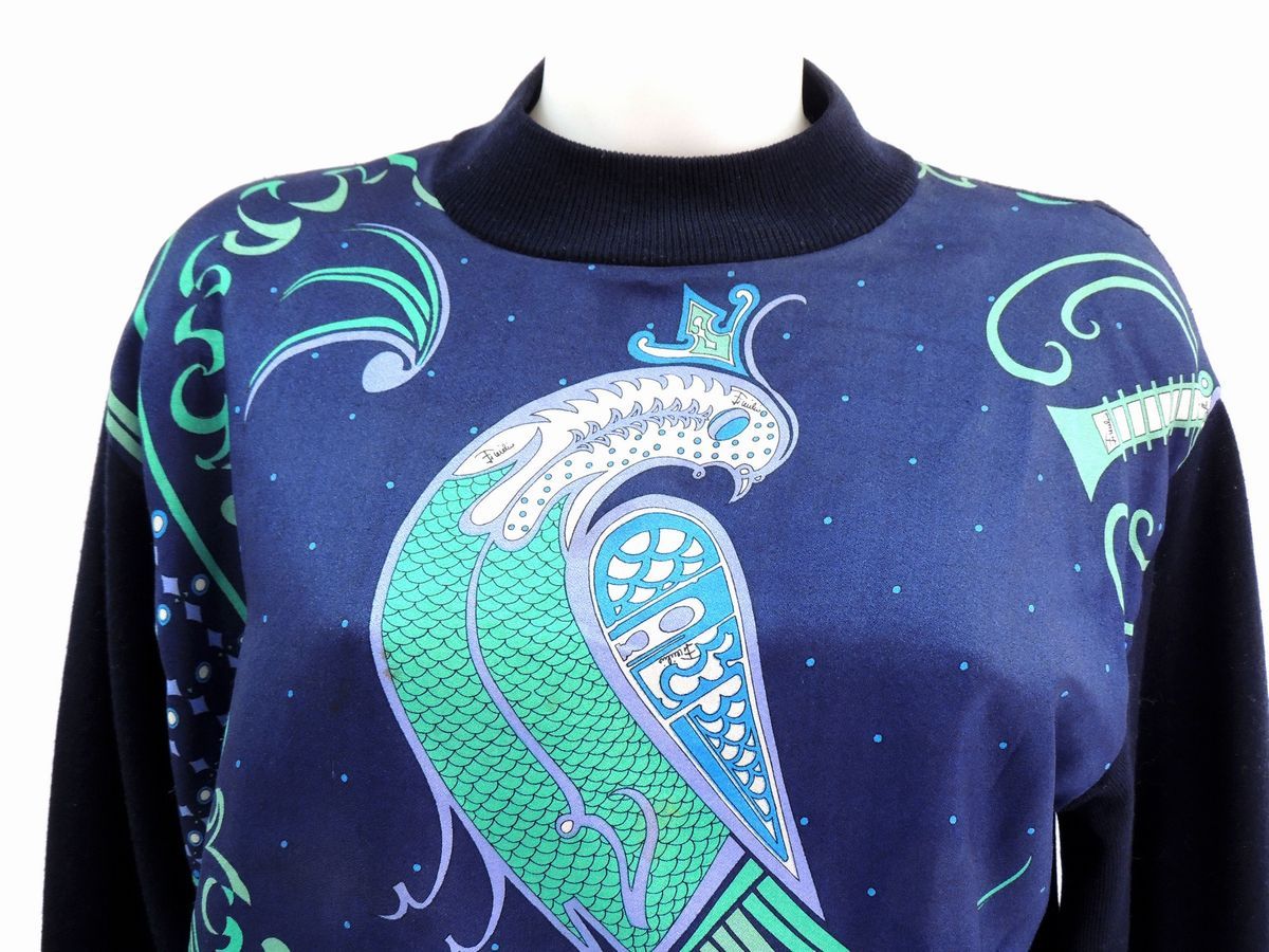 Maglia in Lana Blu e Seta, Emilio Pucci