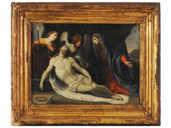 Giuseppe Bartolomeo Chiari attribuito - Lamentation over the corpse of Christ