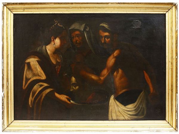 Cerchia di Carlo Sellitto - Salomè riceve la testa del Battista