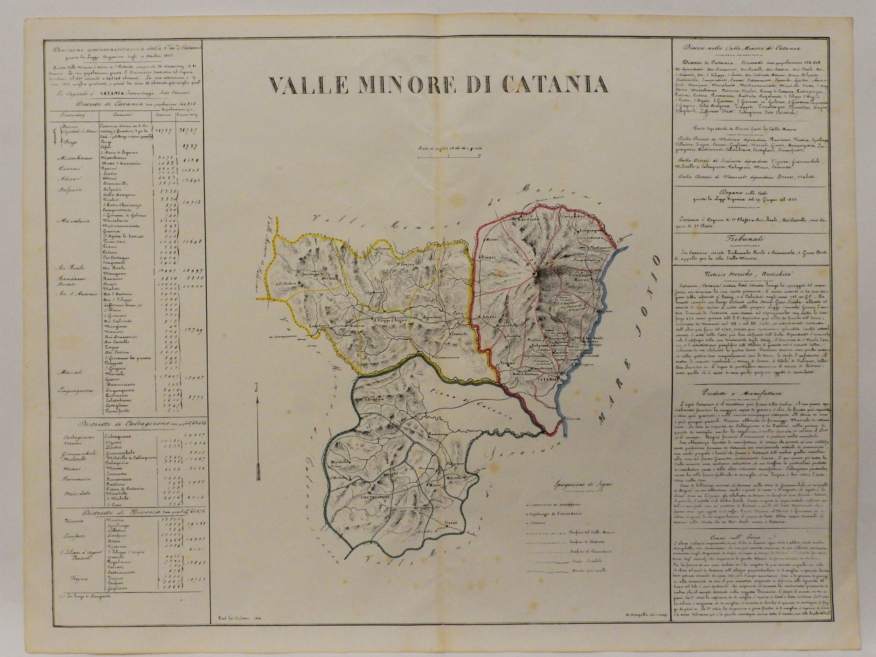 Carte Geografiche di Catania e Siracusa