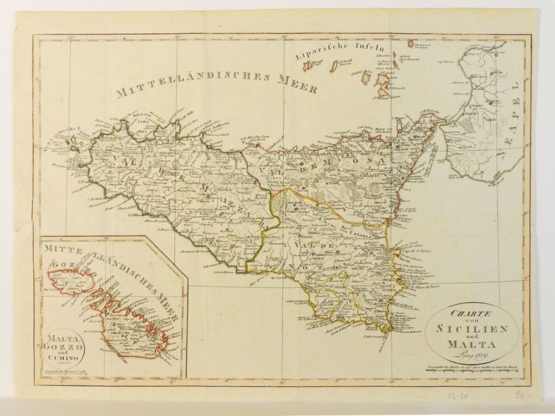 Charte Von Sicilien Und Malta