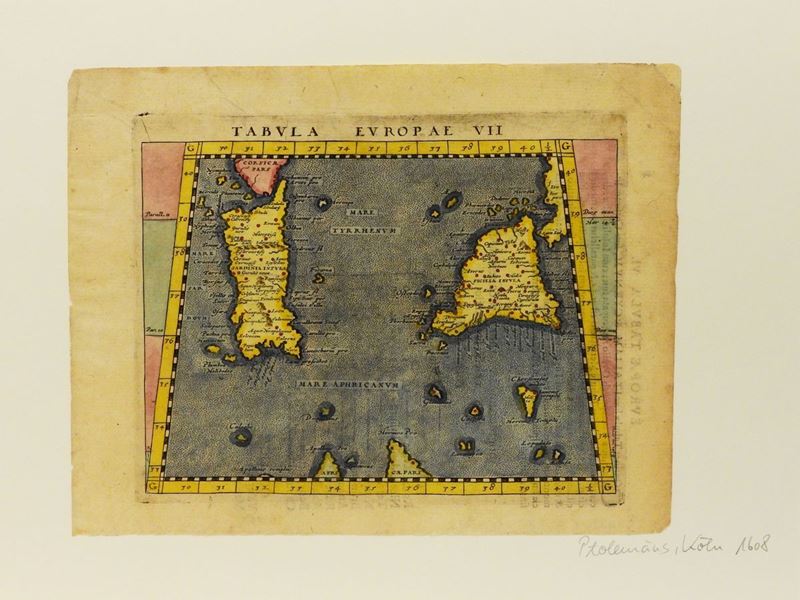 Gabriel i Bodeneher - Due Mappe Tolomeiche: Sicilia, Sardegna e Malta