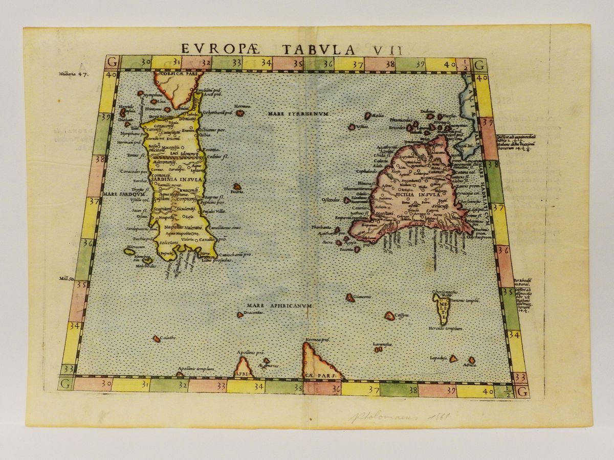 Gabriel i Bodeneher - Due Mappe Tolomeiche: Sicilia, Sardegna e Malta
