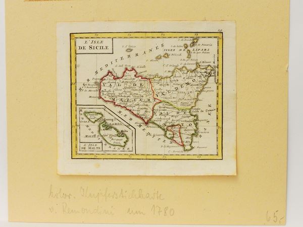 Tre carte geografiche della Sicilia