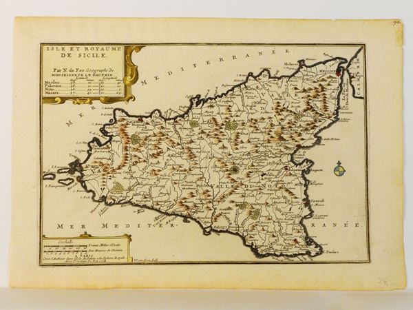 Nicolas De Fer - Isle et royaume de Sicilie 1705