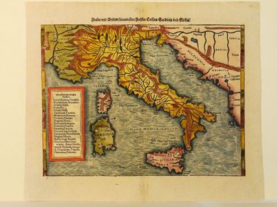 Italia Mit Dreien Furnemsten Inseln, Corsica, Sardinia Und Sicilia