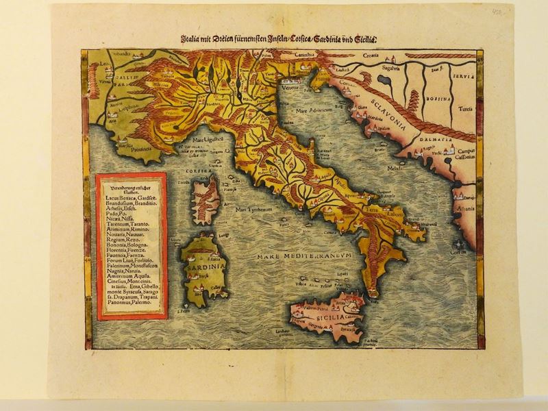 Italia Mit Dreien Furnemsten Inseln, Corsica, Sardinia Und Sicilia