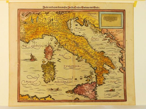 Italia mit Dreien furnemsten Inseln, Corsica, Sardinia und Sicilia