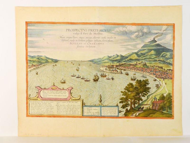 Prospectus Freti Siculi Vulgo il Faro De Messina 1618