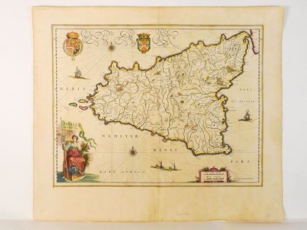 Willem Janszoon Blaeu - Sicilia Regnum 1640 circa