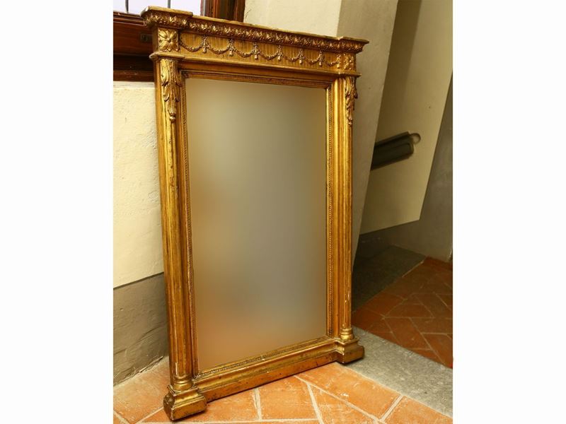 Specchiera in Legno e Pastiglia Dorata