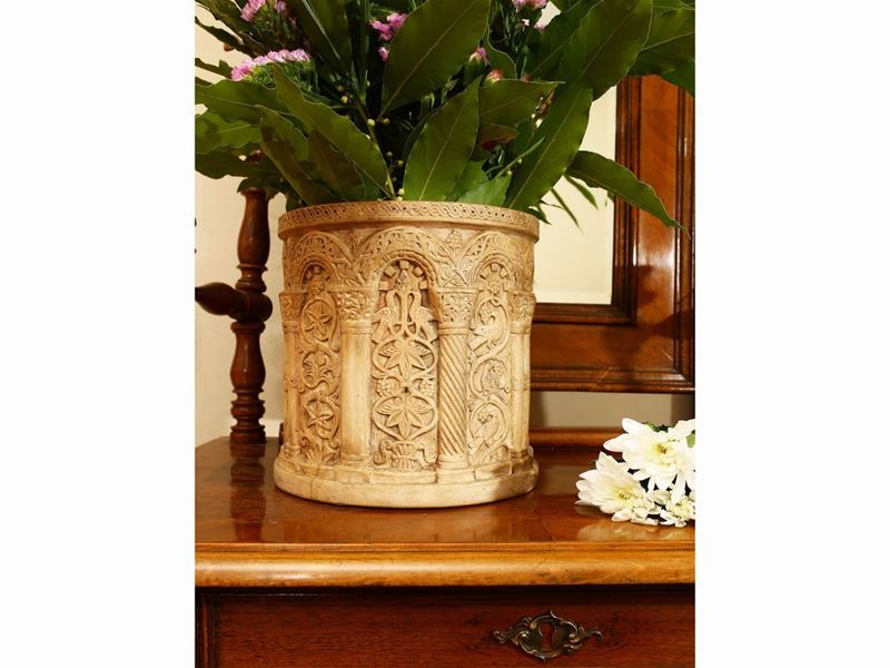 Vaso Cilindrico in Terracotta di Signa