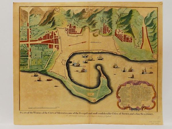 Isaac Basire - Plan of the Works of the City of Messina...