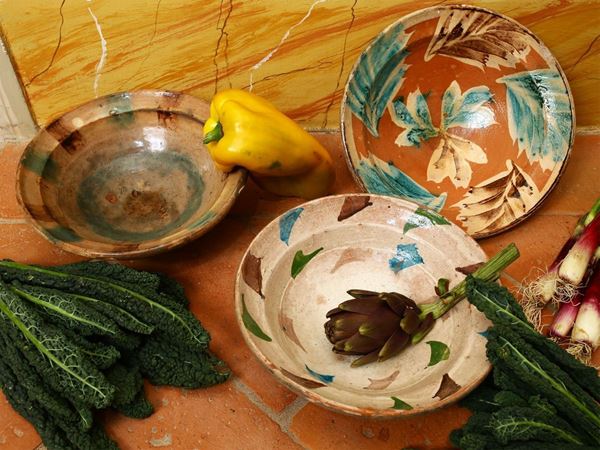 Three popular glazed terracotta bowls